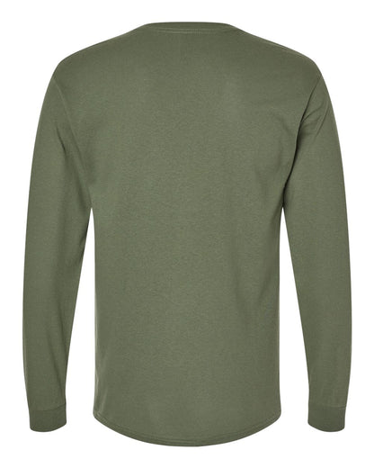 Gildan Unisex Heavy Cotton™ Long Sleeve T-Shirt 5400 #color_Military Green