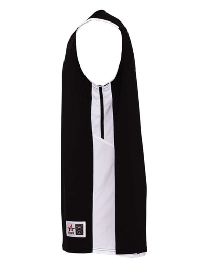 Alleson Athletic Youth Crossover Reversible Jersey 590RSPY #color_Black/ White