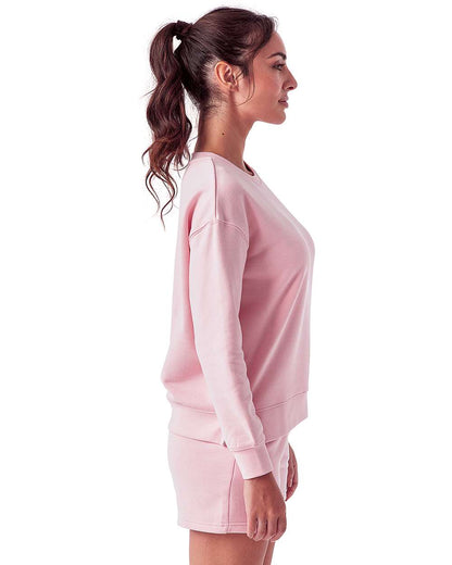 TriDri Women's Billie Side-Zip Crewneck Sweatshirt TD600 #colormdl_Light Pink