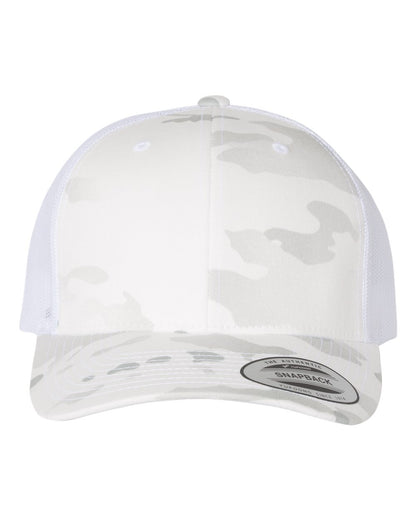 YP Classics Retro Trucker Cap 6606 #color_Multicam Alpine/ White