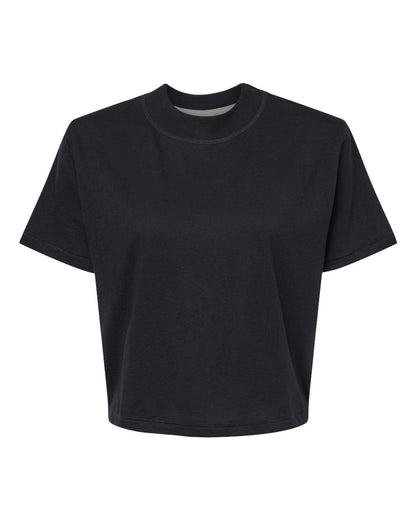 LAT Women's Boxy Tee 3518 #color_Blended Black