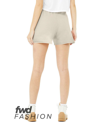 BELLA + CANVAS FWD Fashion Women's Cutoff Fleece Shorts 3797 #color_Heather Dust