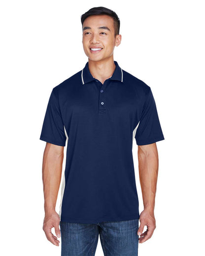 UltraClub Men's Cool & Dry Sport Two-Tone Polo 8406 #colormdl_Navy/ White