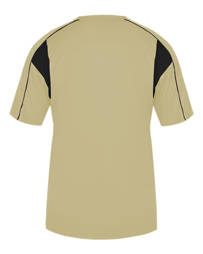 Alleson Athletic Men's B-Core Pro Placket Jersey 7937 #color_Vegas Gold/ Black