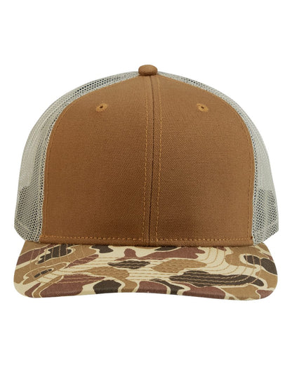 DRI DUCK Ridge Trucker Cap 3091 #color_Saddle/ Duck Camo