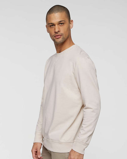 LAT Unisex Vintage Wash Fleece Crewneck Sweatshirt 6935 #colormdl_Washed Natural