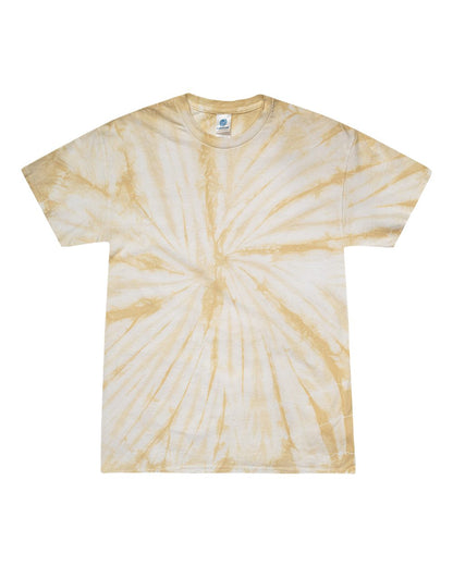 Colortone Youth Multi-Color Tie-Dyed T-Shirt CD1000Y #color_Spider Mustard