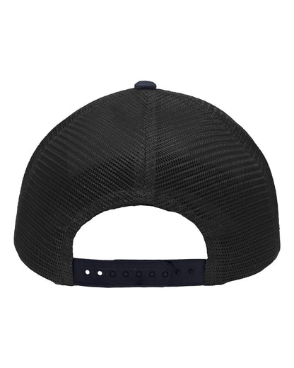 Sportsman Traditional Lo-Pro Mesh Back Trucker Fit Cap SP1450 #color_Heather Grey/ Charcoal/ Navy