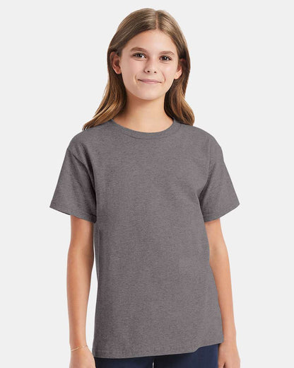 Hanes Essential-T Youth T-Shirt 5480 #colormdl_Oxford Grey