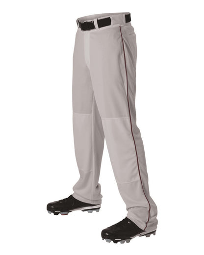 Alleson Athletic Youth Baseball Pants With Braid 605WLBY #color_Grey/ Maroon