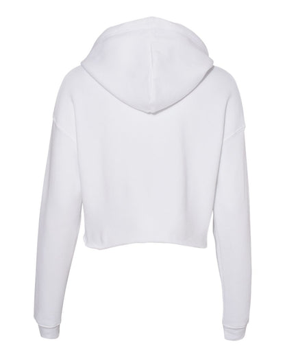 BELLA + CANVAS Women's Crop Fleece Hoodie Sweatshirt 7502 #color_White