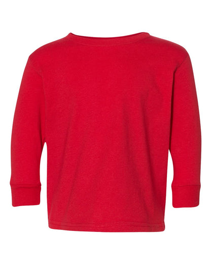 Rabbit Skins Toddler Fine Jersey Long Sleeve Tee 3302 #color_Red