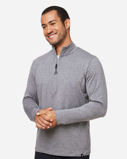 Glyder Men's Fairway Marbled Jersey Quarter-Zip Pullover MDP1772 #colormdl_Ash Grey Marble