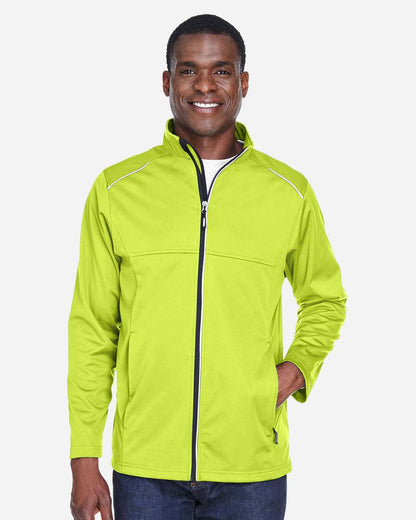 CORE365 Men's Techno Lite Three-Layer Knit Tech-Shell CE708 #colormdl_Safety Yellow