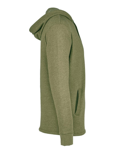 Next Level Malibu Welt Pocket Hoodie 9300 #color_Heather Military Green