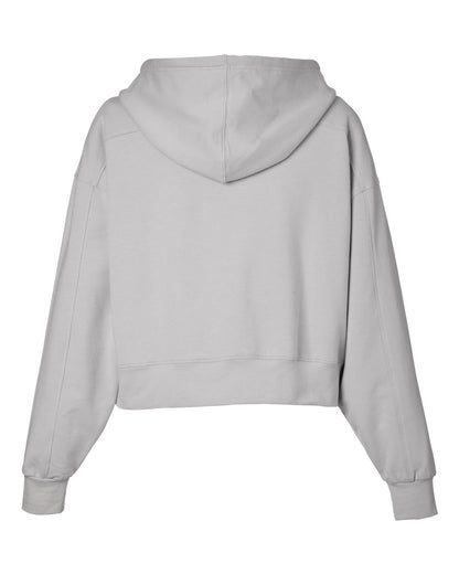 Glyder Women's Vintage Oversized Cropped Hooded Sweatshirt PDP1725 #color_Ash Grey