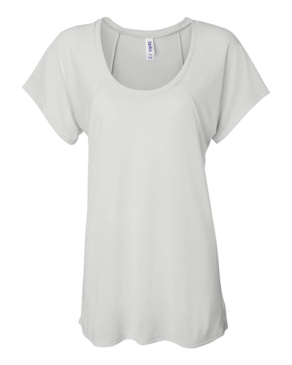BELLA + CANVAS Women’s Flowy Raglan Tee 8801 #color_White