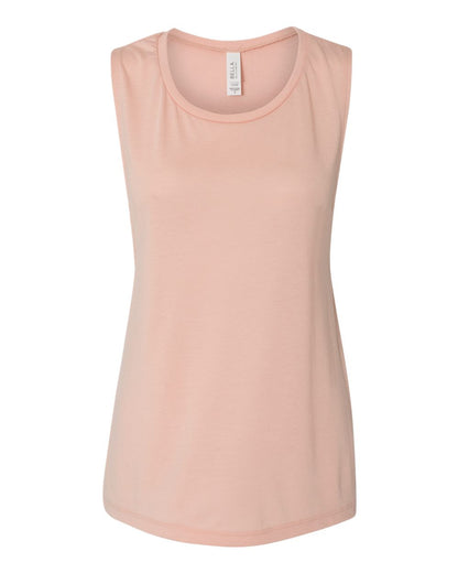 BELLA + CANVAS Women's Flowy Scoop Muscle Tank 8803 #color_Peach