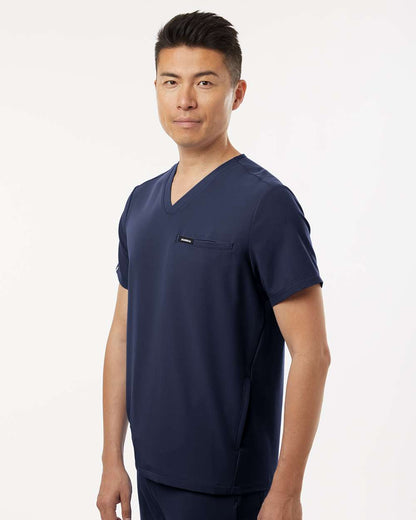 Jaanuu Men's Platt 3-Pocket Scrub V-Neck Top M10002 #colormdl_Midnight Navy