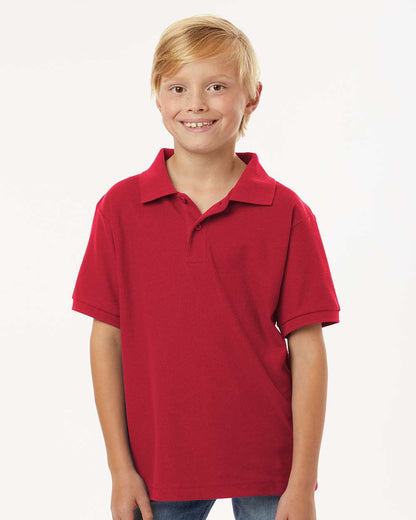 AllPro Youth Pique Polo 62800Y #colormdl_Red