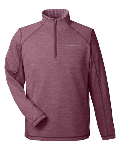 vineyard vines Men's Sankaty Quarter-Zip Pullover K002709 #color_Collegiate Burgundy