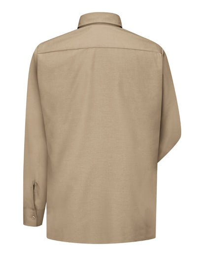 Red Kap Men's Ripstop Long Sleeve Shirt SY50 #color_Khaki