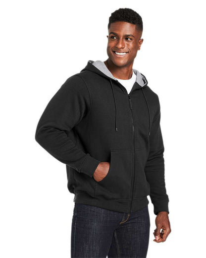 Harriton Unisex ClimaBloc™ Lined Heavyweight Hooded Sweatshirt M711 #colormdl_Black