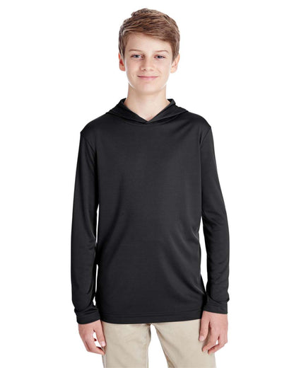 Team 365 Youth Zone Performance Hooded T-Shirt TT41Y #colormdl_Black