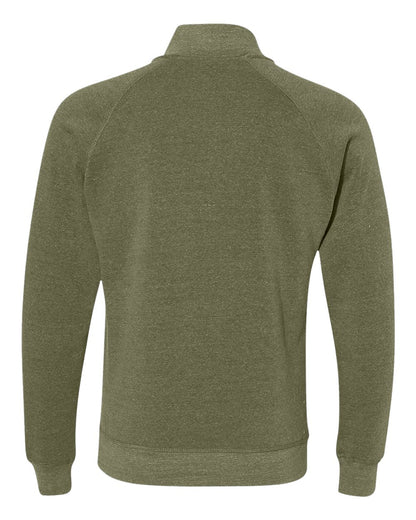J. America Men's Triblend Quarter-Zip Sweatshirt 8869 #color_Olive Triblend