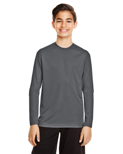 Team 365 Youth Zone Performance Long-Sleeve T-Shirt TT11YL #color_SPORT GRAPHITE
