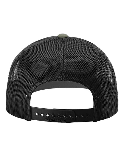 Richardson Low Pro Trucker Cap 115 #color_Loden Green/ Black