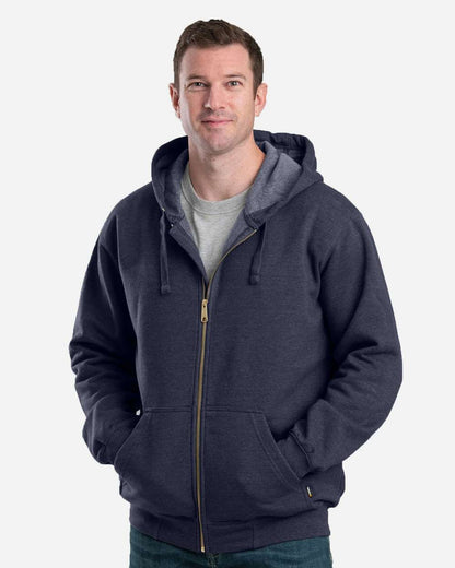 Berne Apparel Men's Heritage Full-Zip Hooded Sweatshirt SZ413 #colormdl_Navy