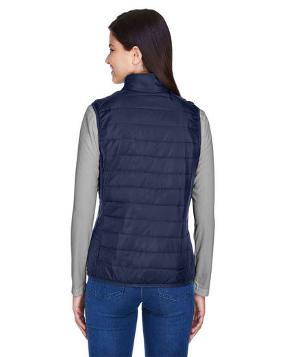CORE365 Women's Prevail Packable Puffer Vest CE702W #colormdl_Classic Navy