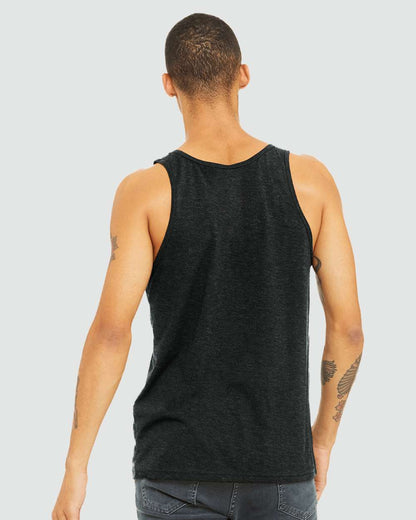 BELLA + CANVAS Triblend Tank 3484 #colormdl_Charcoal Black Triblend