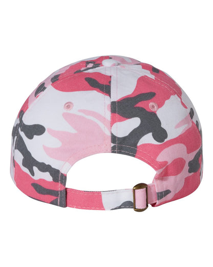 Valucap Bio-Washed Classic Dad Hat VC300A #color_Pink Camo