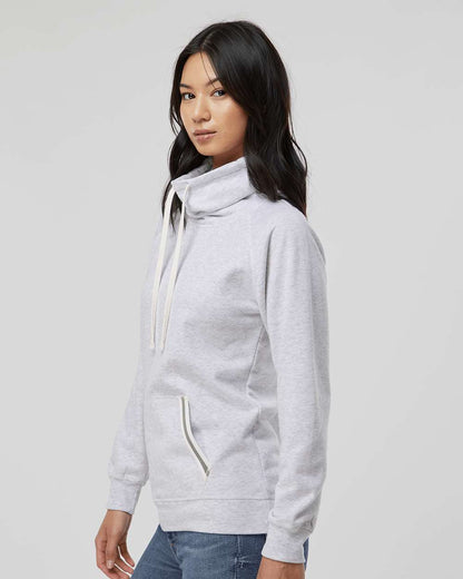 J. America Women’s Relay Cowl Neck Sweatshirt 8653 #colormdl_Ash