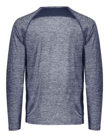 Holloway Youth Electrify CoolCore® Long Sleeve T-Shirt 222670 #color_Navy Heather
