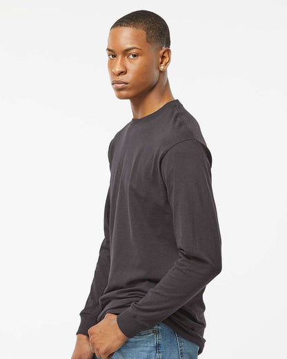 M&O Unisex Gold Soft Touch Long Sleeve T-Shirt 4820 #colormdl_Charcoal