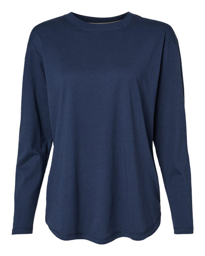 LAT Women's Fine Jersey Long Sleeve Tee 3508 #color_Denim