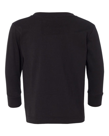 Rabbit Skins Toddler Fine Jersey Long Sleeve Tee 3302 #color_Black