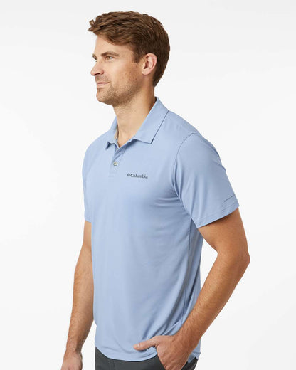 Columbia Men's Tech Trail™ Utility Polo 211856 #colormdl_Ripple Blue