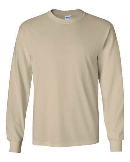 Gildan Unisex Ultra Cotton® Long Sleeve T-Shirt 2400 #color_Sand