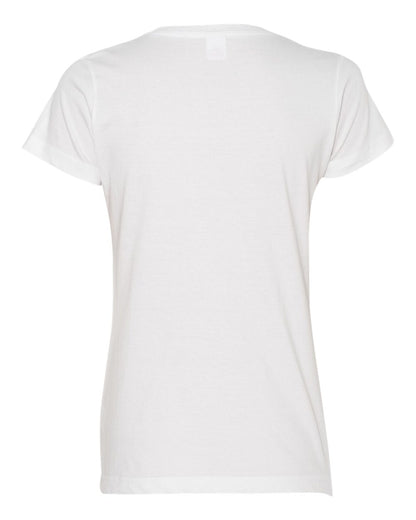 LAT Women's Fine Jersey V-Neck Tee 3507 #color_White