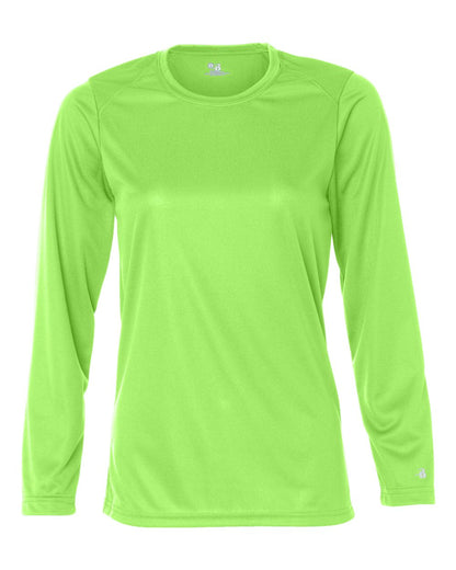 Badger Women's B-Core Long Sleeve T-Shirt 4164 #color_Lime