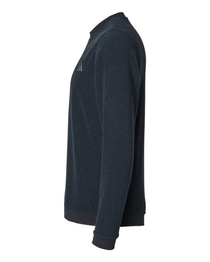 Adidas Men's Terry Loop Crewneck Sweatshirt A586 #color_Black