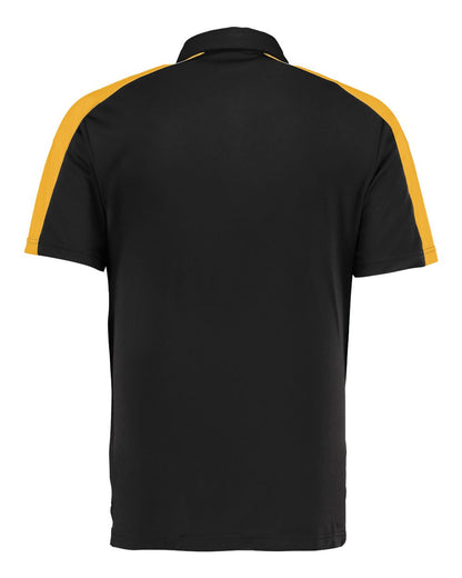 Augusta Sportswear Two-Tone Vital Polo 5028 #color_Black/ Gold