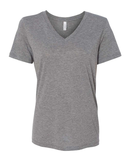 BELLA + CANVAS Women's Relaxed Triblend Short Sleeve V-Neck Tee 6415 #color_Grey Triblend