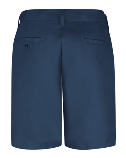 Red Kap Women's Plain Front 8" Shorts PT27 #color_Navy