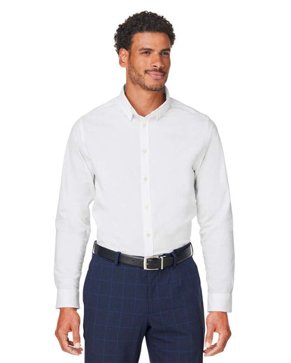 Devon & Jones Men's CrownLux Performance® Spencer Poplin Dress Shirt DG505 #colormdl_White