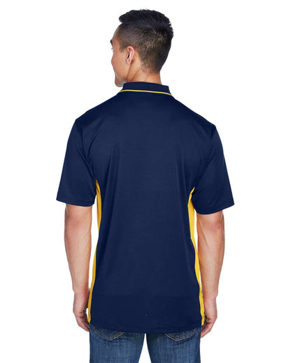 UltraClub Men's Cool & Dry Sport Two-Tone Polo 8406 #colormdl_Navy/ Gold